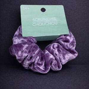 Luxurious Purple Velvet Hair Scrunchie